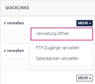 Screenshot 2 Weg 3 zur Domainverwaltung
