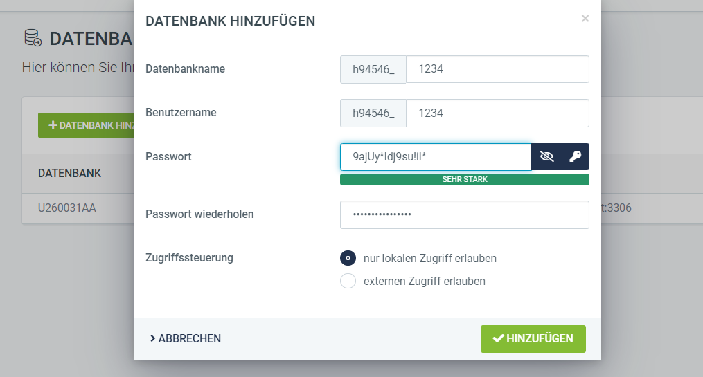 Screenshot Domain Datenbank anlegen Schritt 3