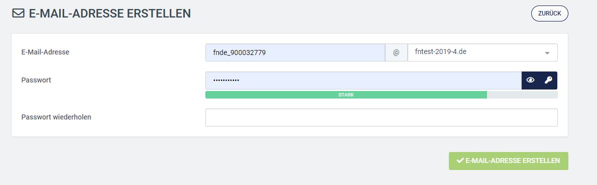 Screenshot Postfach anlegen