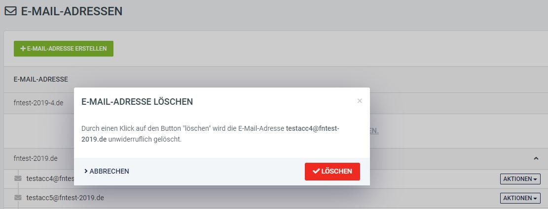 Screenshot Löschen bestätigen