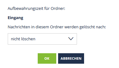 Aufbewahrungszeit Screenshot 2
