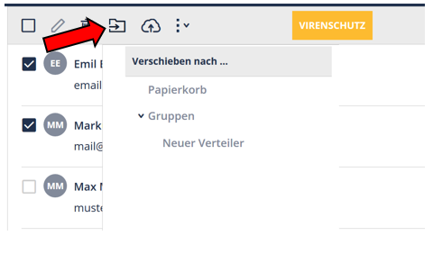 Screenshot Schritt 3 – Kontakte hinzufügen