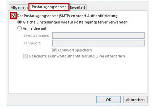 Screenshot Outlook 2013: Einrichtung IMAP Schritt 5