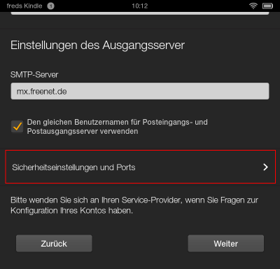 Screenshot Amazon Kindle Fire Schrit 3