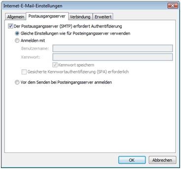 Screenshot Schritt 6 - Server erfordert Authentifizierung