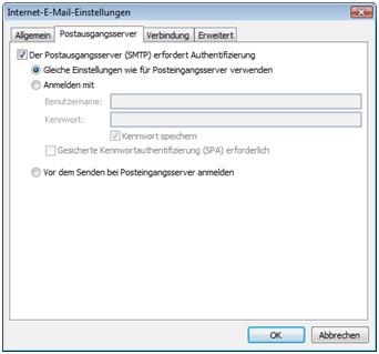 Screenshot Schritt 6 - Server erfordert Authentifizierung
