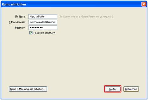 Screenshot Schritt 2 - Eingabe Deines Namens & Deiner E-Mail-Adresse