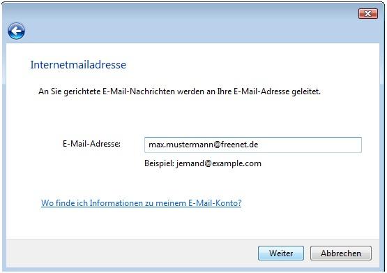 Screenshot Schritt 5 - E-Mail-Adresse eintragen