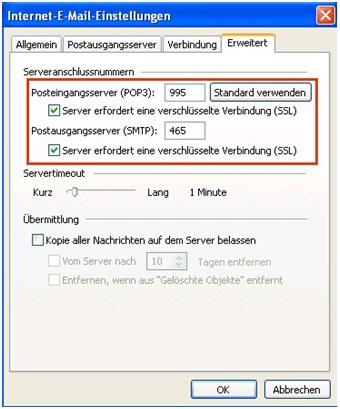 Screenshot Schritt 4 - Postausgangsserver einstellen