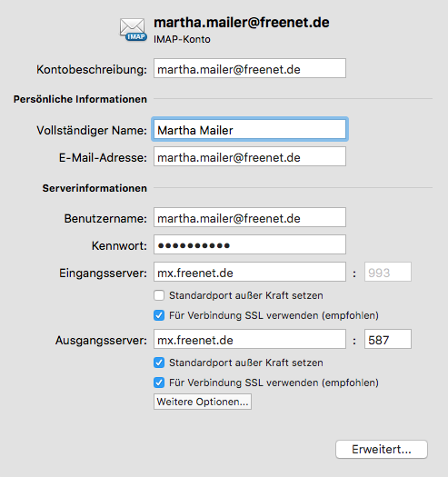 Screenshot Outlook 2016 für macOS - Schritt 5