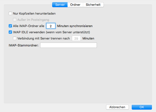 Screenshot Outlook 2016 für macOS - Schritt 7