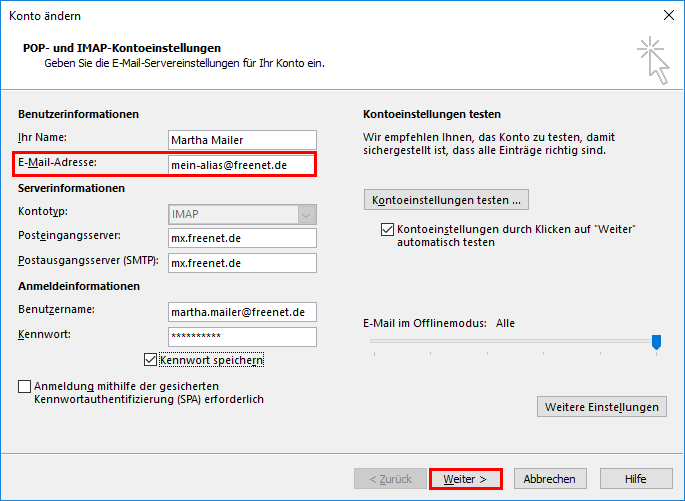 Screenshot Schritt 3