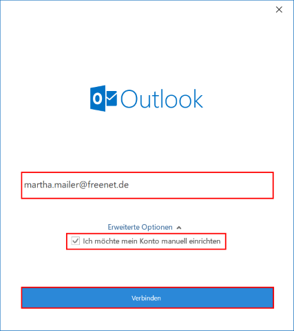 Screenshot Schritt 2 Eingabe der E-Mail-Adresse