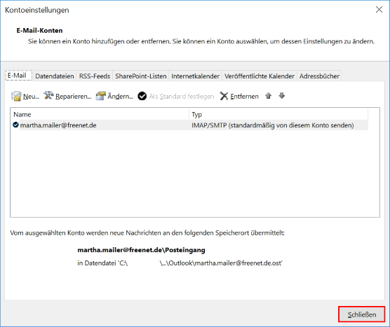 Screenshot Schritt 6  Kontoeinstellungen schließen