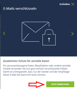 Screenshot Schritt 2 – "Jetzt einrichten“ auswählen