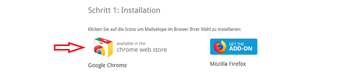 Screenshot Schritt 3 – Installation von Mailvelope
