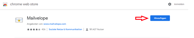 Screenshot Schritt 4 – Mailvelope als Erweiterung hinzufügen