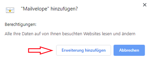 Screenshot 2 Schritt 4 – Mailvelope als Erweiterung hinzufügen