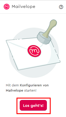 Screenshot 2 Schritt 5 - Konfiguration von Mailvelope starten