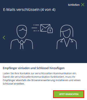 Screenshot Schritt 2 – "Jetzt einrichten“ auswählen