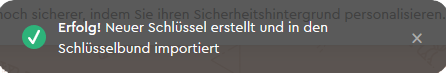Screenshot Schritt 8 – Erfolgsmeldung Mailvelope