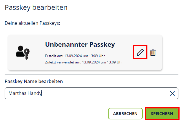 Passkeys einrichten Screenshot 6
