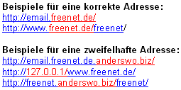 Screenshot vertrauenswürdige Absender