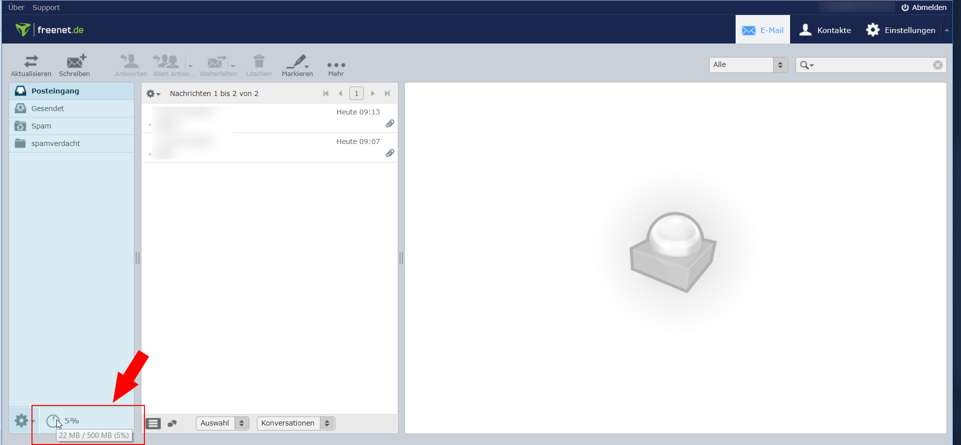 Screenshot freenet Domain