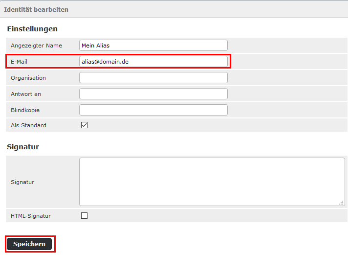 Screenshot Schritt 5 -  Identität einrichten