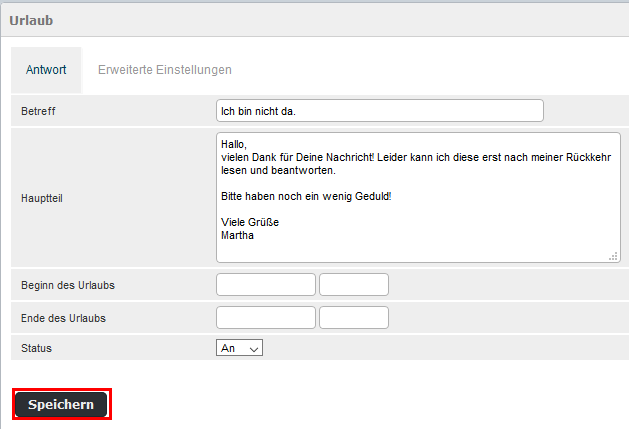 Screenshot Schritt 5 - Text und Betreff eingeben